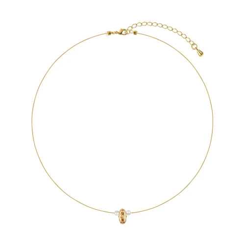 Колье жемчуг, фианит чокер imperial