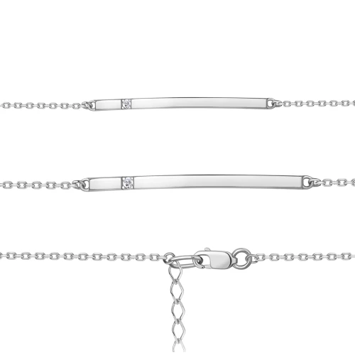 Браслет из серебра 925 пробы с фианитами