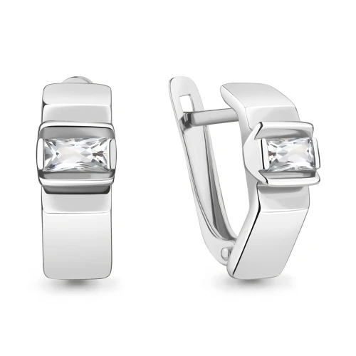 Серьги из серебра 925 пробы с фианитами