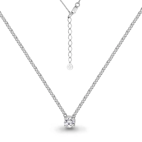 Колье из серебра 925 пробы с фианитами