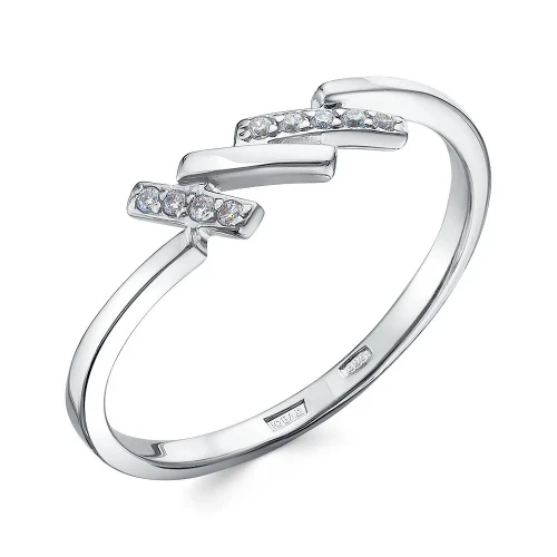 Кольцо из серебра 925 пробы с фианитами