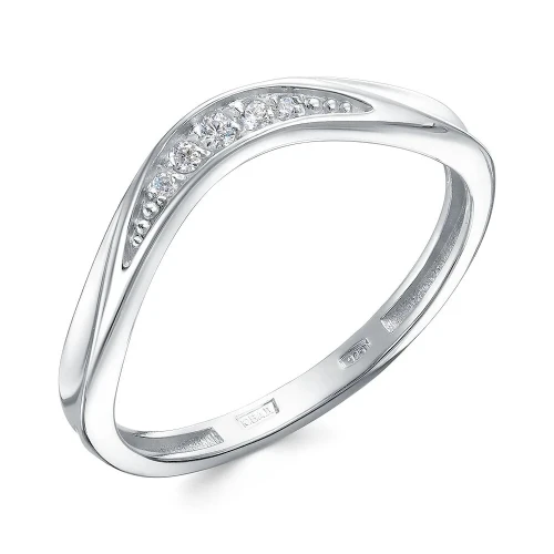 Кольцо из серебра 925 пробы с фианитами