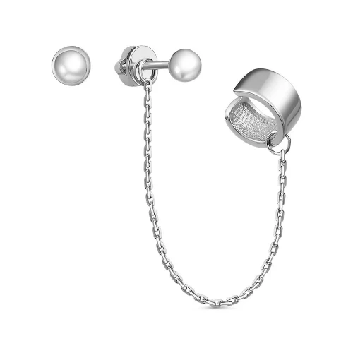 Моносерьга кафф из серебра 925 пробы