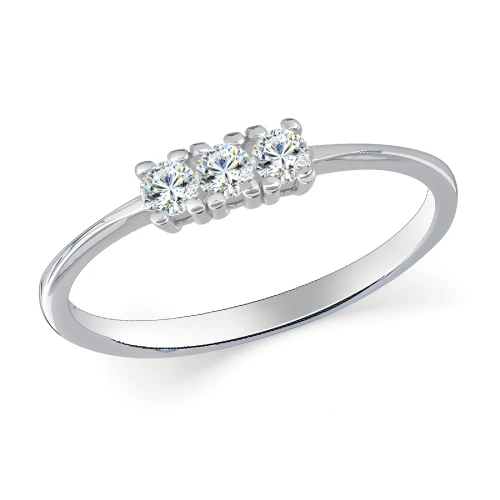 Кольцо из серебра 925 пробы с фианитами