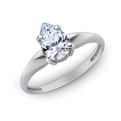 Кольцо из серебра 925 пробы с фианитами