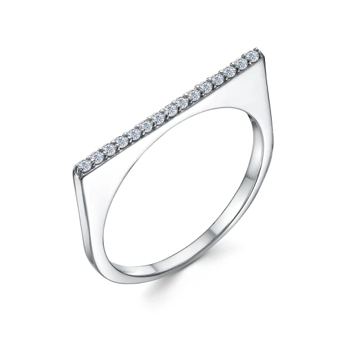 Кольцо из серебра 925 пробы с фианитами