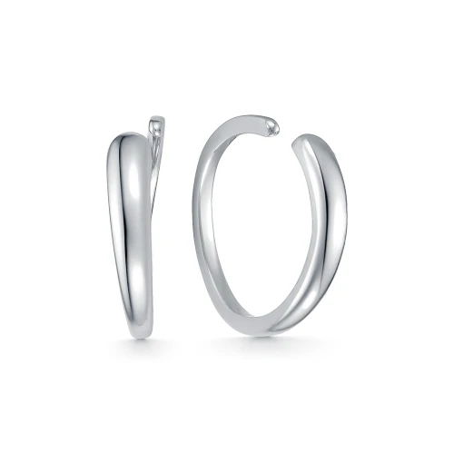 Серьги каффы из серебра 925 пробы