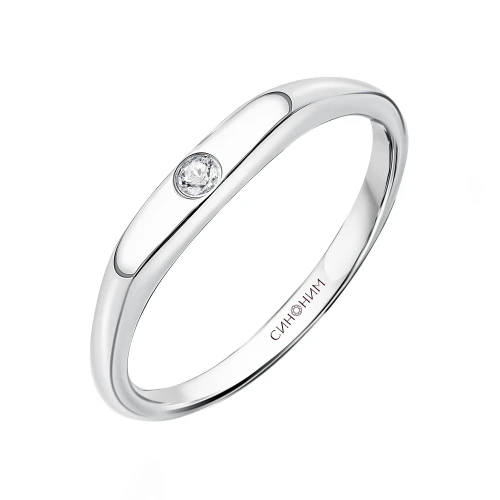 Кольцо (925) бриллиант выращенный