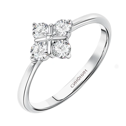 Кольцо (925) бриллиант выращенный