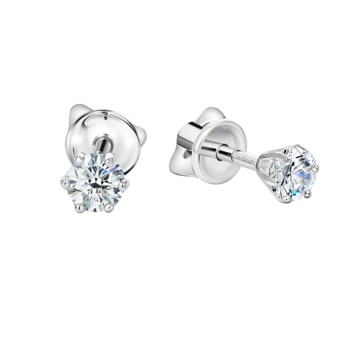 Пусеты (925) бриллиант выращенный