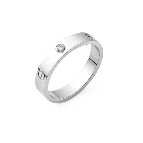 Кольцо (925) бриллиант выращенный