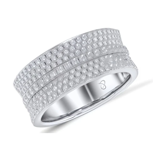 Кольцо из серебра 925 пробы с фианитами