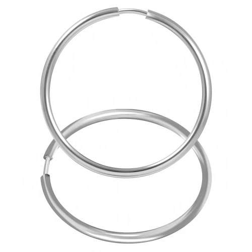 Серьги конго из серебра 925 пробы