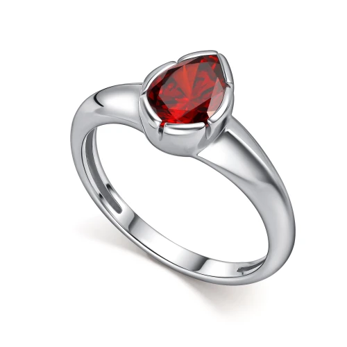 Кольцо из серебра 925 пробы с гранатом