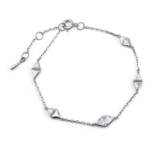 Браслет из серебра 925 пробы с фианитами