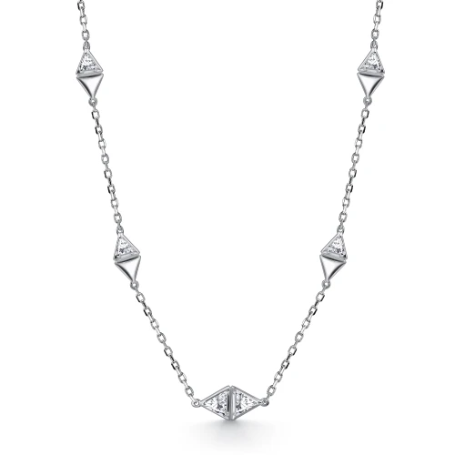 Колье из серебра 925 пробы с фианитами