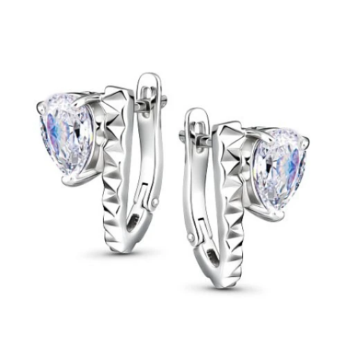Серьги (925) бриллианит