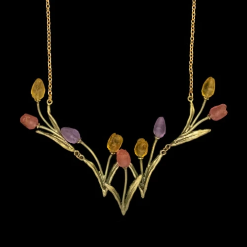 Колье стекло тюльпан