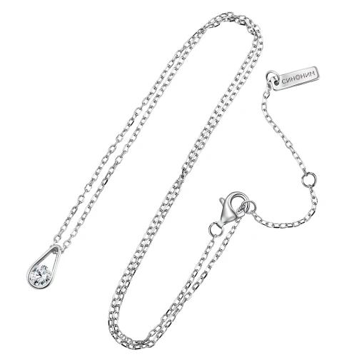 Колье (925) бриллиант выращенный